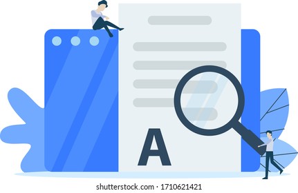 copywriting concept illustration concept for web landing page template, banner, and presentation