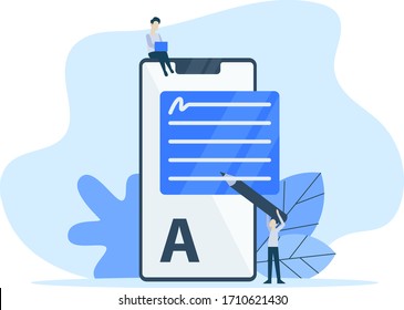 copywriting concept illustration concept for web landing page template, banner, and presentation