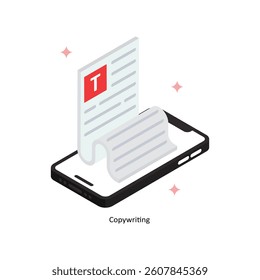 Copywriting Concept isometric Style Illustrations. Eps 10 File 