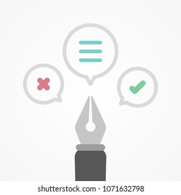 Copywriting concept. Vector illustration, flat design