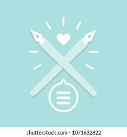 Copywriting concept. Vector illustration, flat design