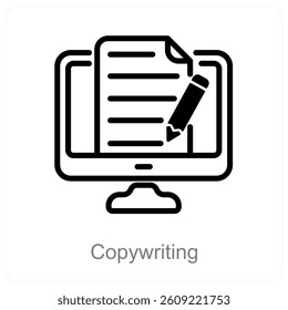 Copywriting and content icon concept