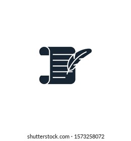 Copywriting creative icon. filled simple illustration. From digital marketing icons collection. Isolated Copywriting sign on white background