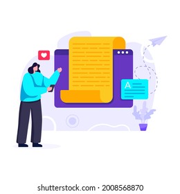 Copia de escritura en diseño de ilustración plana 