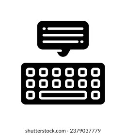 copywriting glyph icon. vector icon for your website, mobile, presentation, and logo design.