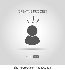 Copywriting icon "Creative process". Vector illustration