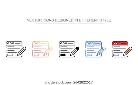 Copywriting icon design with white background stock illustration