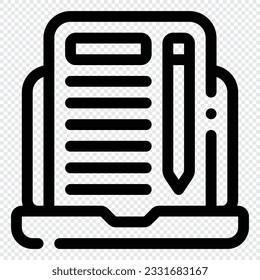 Copywriting Icon. Digital marketing concept. Outline icon