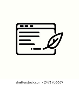 copywriting icon, isolated line icon