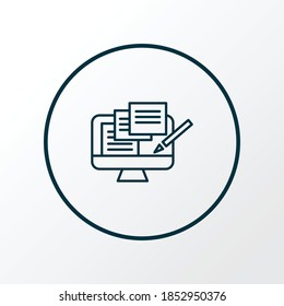 Copywriting icon line symbol. Premium quality isolated copyrighting element in trendy style.