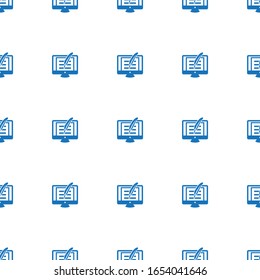 Copywriting icon pattern seamless isolated on white background. Editable filled Copywriting icon. Copywriting icon pattern for web and mobile.