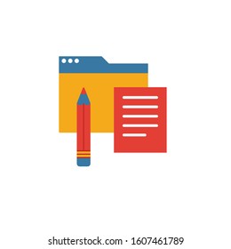 Copywriting icon. Simple element from web development icons collection. Creative Copywriting icon ui, ux, apps, software and infographics.