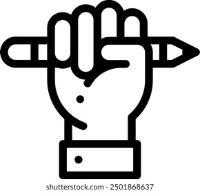 Icono de redacción. Diseño De Estilo Lineal Delgado Aislado Sobre Fondo Blanco