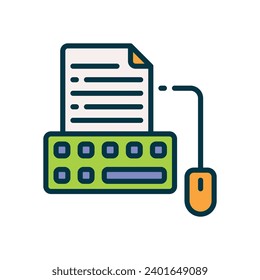 copywriting icon. vector filled color icon for your website, mobile, presentation, and logo design.