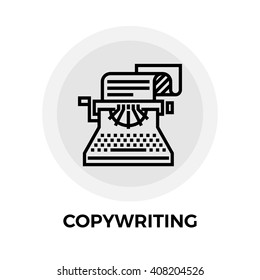 Copywriting icon vector. Flat icon isolated on the white background. Vector illustration.