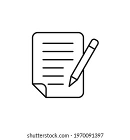 copywriting icon vector illustration. isolated on white background. modern line icon