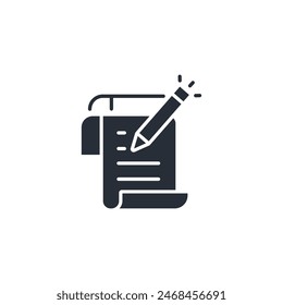 Icono de copywriting. Vector.Trazo editable.signo de estilo lineal para el uso de Diseño web,logo.Ilustración de símbolo.