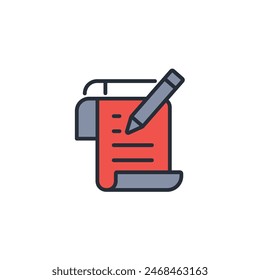 copywriting icon. vector.Editable stroke.linear style sign for use web design,logo.Symbol illustration.