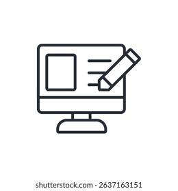 copywriting icon. vector.Editable stroke.linear style sign for use web design,logo.Symbol illustration.