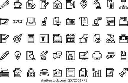 Copywriting icons High-Quality Vector Icons Collection with Editable Stroke. Ideal for Professional and Creative Projects.