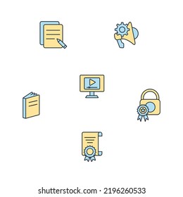 copywriting icons set . copywriting pack symbol vector elements for infographic web