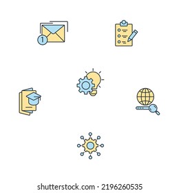 copywriting icons set . copywriting pack symbol vector elements for infographic web