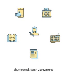 copywriting icons set . copywriting pack symbol vector elements for infographic web