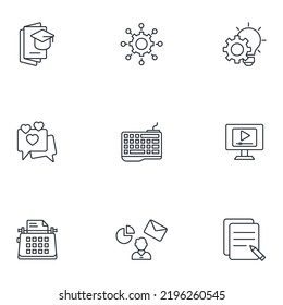 copywriting icons set . copywriting pack symbol vector elements for infographic web