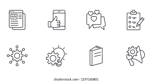 copywriting icons set . copywriting pack symbol vector elements for infographic web