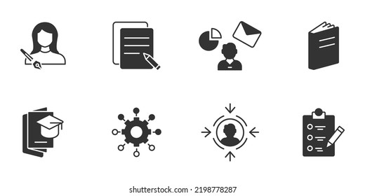 copywriting icons set . copywriting pack symbol vector elements for infographic web