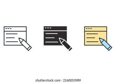 copywriting icons  symbol vector elements for infographic web