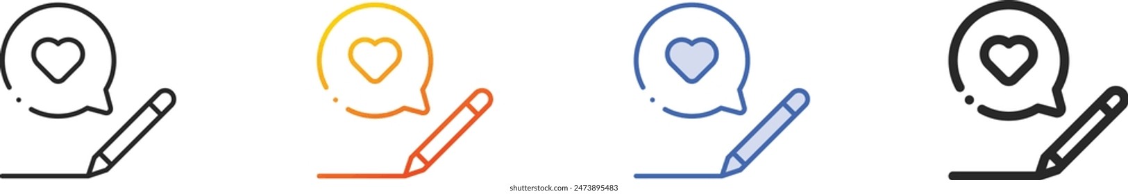 Copywriting-Symbol.Dünne lineare, Verlaufs-, blaue Kontur und fett Stil Design isoliert auf weißem Hintergrund