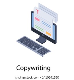 
Copywriting in isometric icon design
