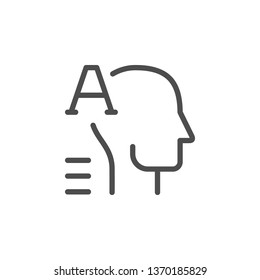 Copywriting line icon