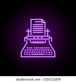 copywriting line icon. Elements of Seo & Web Optimization in neon style icons. Simple icon for websites, web design, mobile app, info graphics