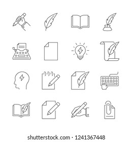 Copywriting outline icons