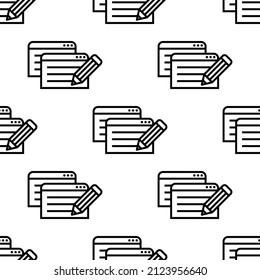Copywriting seamless pattern vector illustration.