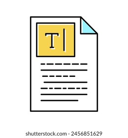 Text kopierenSchriftfarbe Symbol Vektorgrafik. Text kopierenZeichen. Isolierte Symboldarstellung