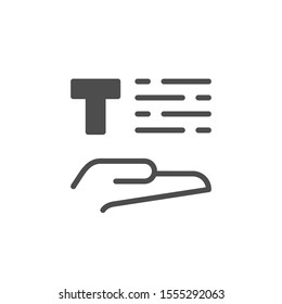 Copywriting or text content glyph icon