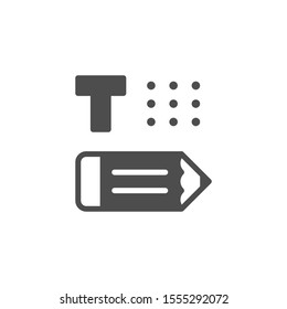 Copywriting or text content glyph icon
