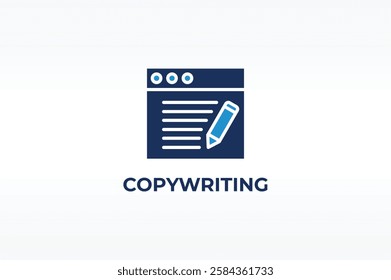 COPYWRITING vector, icon or logo sign isolated symbol illustration