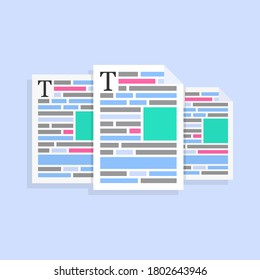 Ilustración vectorial de escritura de copias. Se puede usar para banner web, infografías, imágenes de héroes.