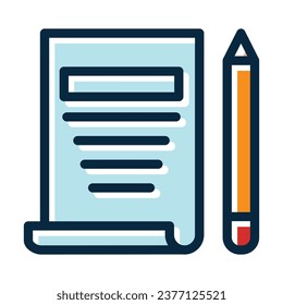 Copywriting Vector Thick Line Filled Dark Colors Icons For Personal And Commercial Use.
