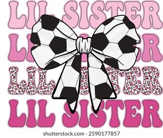 Coquette bow Little sister, lil sis, Retro vintage, dalmatian dots, Race, graphic, Leopard, cow, sport, sisters, shirt, sublimation, design, cut file, big, matching