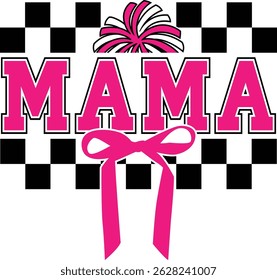 Coquette Bow Mama vector for t-shirt, Illustrator file, perfect for shirts, mugs, and gifts, editable, resizable, instant download, ready to use.