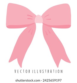 Coquette Bow ribbon vector illustration