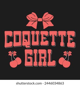 Coquette Bow Vector T-shirt Design