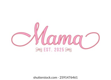 Coquette Mama PNG Sublimation t shirt design