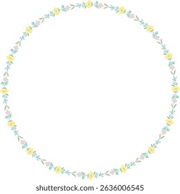 coquette Pink Flower Frame. cute flower wreath