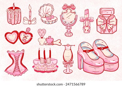 Coqueta Clipart de chica rosa, lindo, y2k, estética de coqueta, arcos Clipart, artesanías Arcos, Coqueta, cinta rosa, Cinta de coqueta rosa Regalo arco Clipart Clipart de moda Decoración regalo de San Valentín